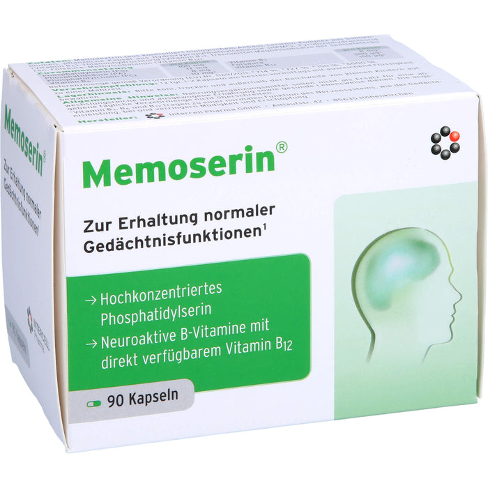 Memoserin Kapseln zur Erhaltung normaler Gedächtnisfunktionen, 90 pcs. Capsules