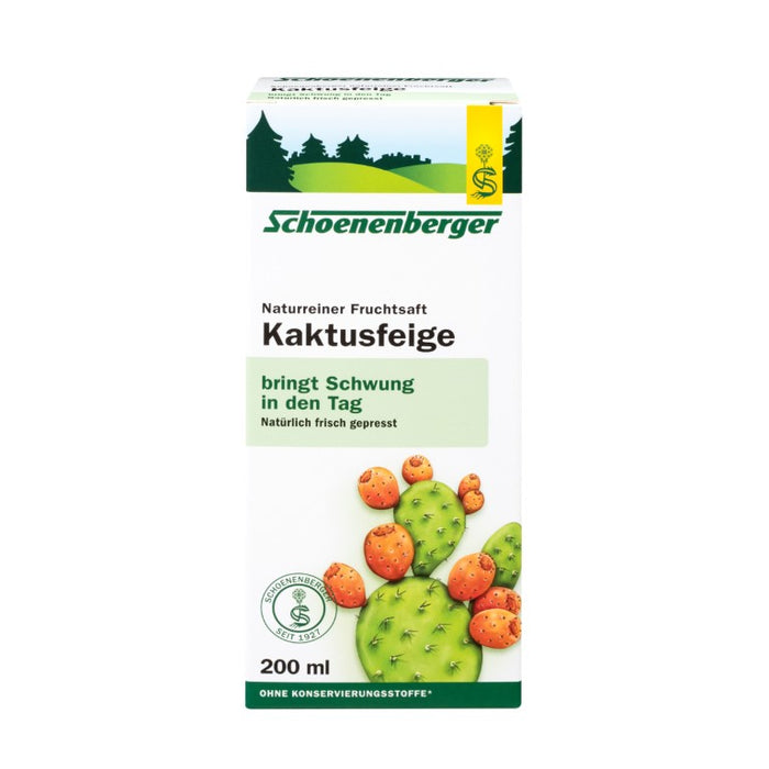 Schoenenberger Naturreiner Fruchtsaft Kaktusfeige, 200 ml Lösung