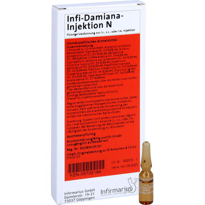 Infi Damiana Injektion N, 10X1 ml AMP