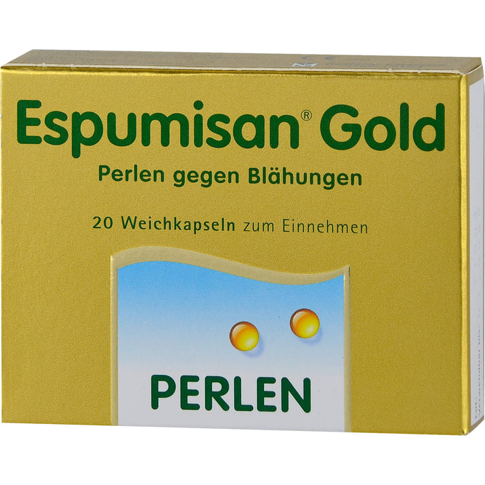 Espumisan Gold Perlen gegen Blähungen, 20 St. Kapseln