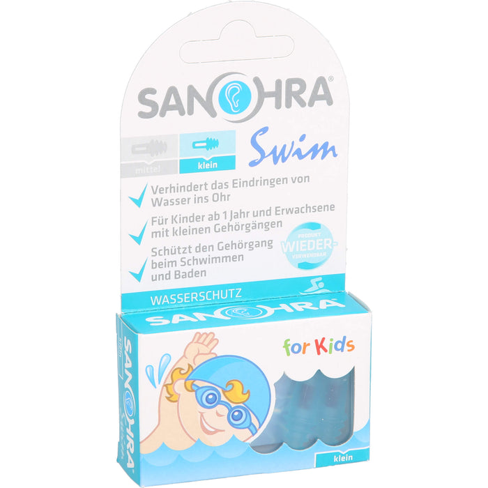 SANOHRA swim f. Kinder Ohrenschutz, 2 pc Bouchons d'oreilles