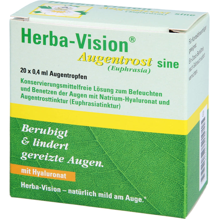 Herba-Vision Augentrost sine Augentropfen, 20 St. Ampullen