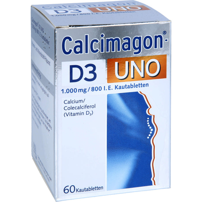 Calcimagon D3 UNO 1000 mg / 800 I.E. Kautabletten, 60 pcs. Tablets