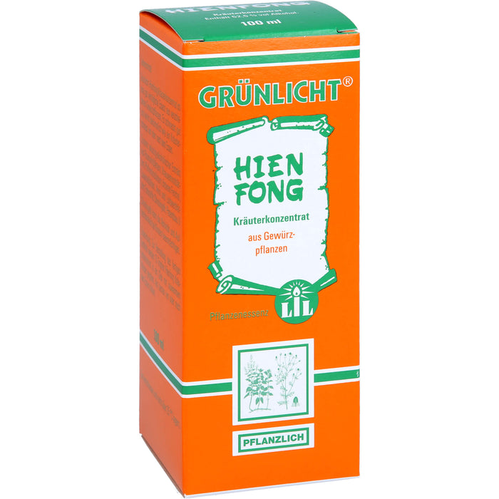 GRÜNLICHT Hienfong Kräuterkonzentrat Tropfen, 100 ml Solution