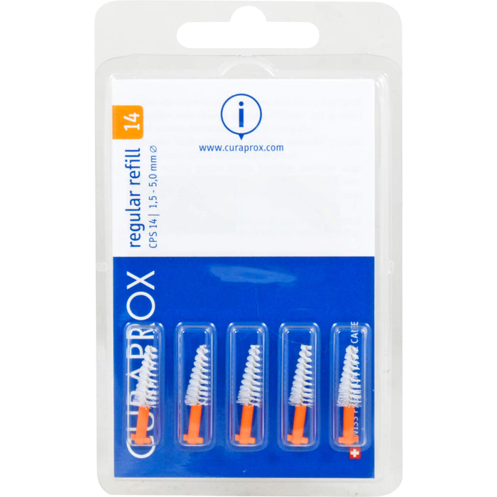 CURAPROX Interdentalbürsten CPS 14 regular 1,5 - 5,0 mm, 5 St. Interdentalbürsten