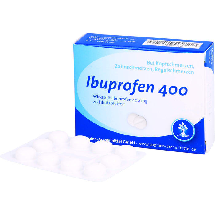 Ibuprofen Sophien 400 mg Filmtabletten, 20 pc Tablettes