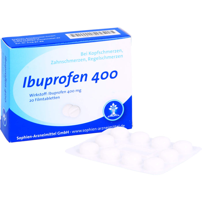 Ibuprofen Sophien 400 mg Filmtabletten, 20 St. Tabletten