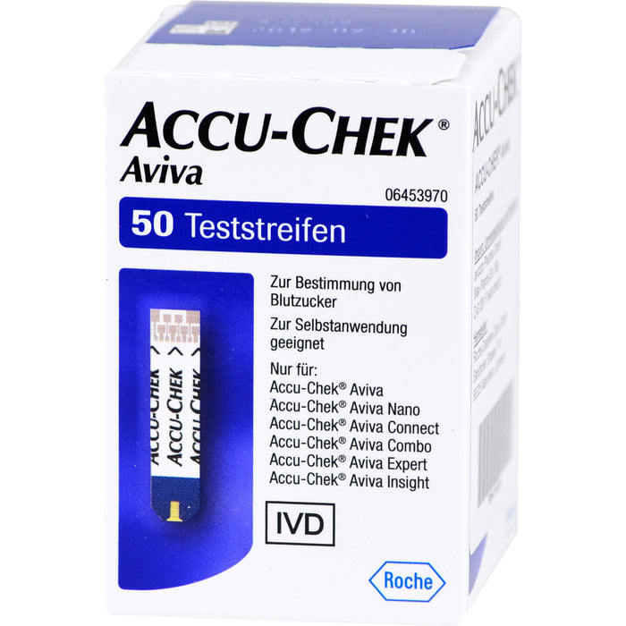 Accu-Chek Aviva Blutzucker Teststreifen, 50 pcs. Test strips