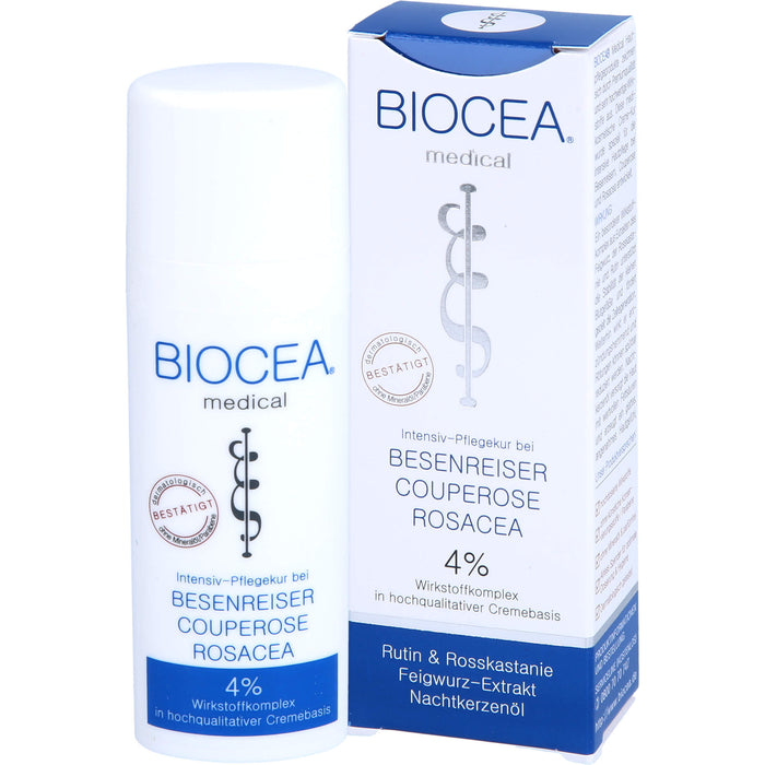 BIOCEA Intensiv-Pflegekur bei Besenreiser Couperose Rosacea Creme, 30 ml Cream