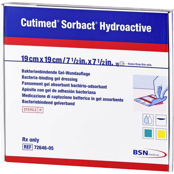 Cutimed Sorbact Hydroactive 19x19cm, 10 St KOM