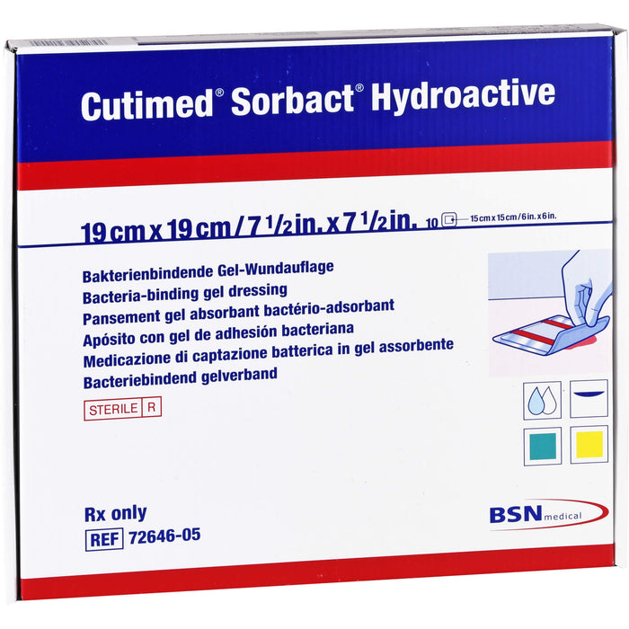 Cutimed Sorbact Hydroactive 19x19cm, 10 St KOM