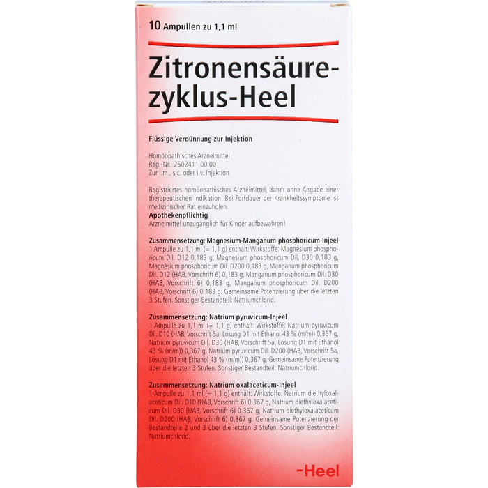 Zitronensäurezyklus Heel Ampullen, 10 pcs. Ampoules