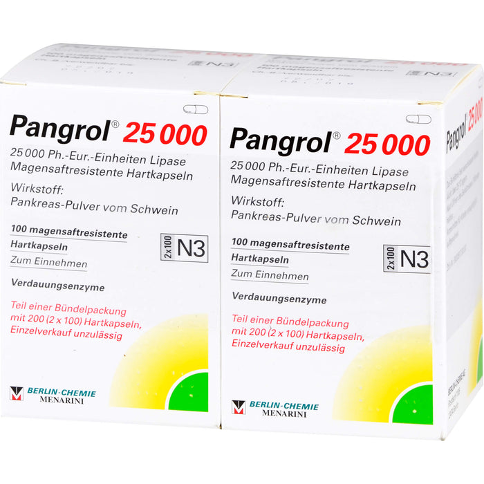 Pangrol 25 000 Verdauungsenzyme Kapseln, 200 pcs. Capsules