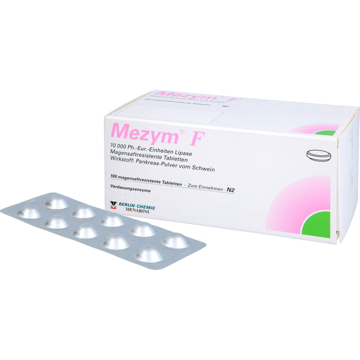 BERLIN-CHEMIE Mezym F Filmtabletten Verdauungsenzyme bei Verdauungsstörungen, 100 pcs. Tablets