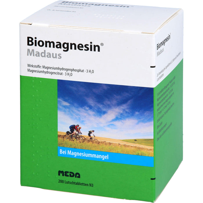 Biomagnesin Madaus Lutschtabletten bei Magnesiummangel, 200 pcs. Tablets