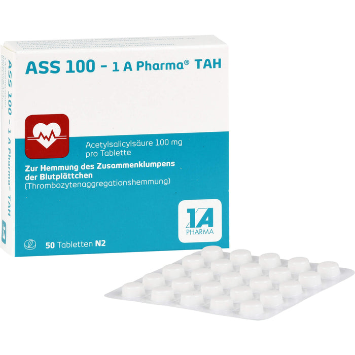 ASS 100 - 1 A Pharma TAH Tabletten, 50 St. Tabletten