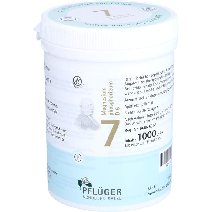 PFLÜGER Biochemie 7 Magnesium phosphoricum D 6 Tabletten, 1000 pcs. Tablets