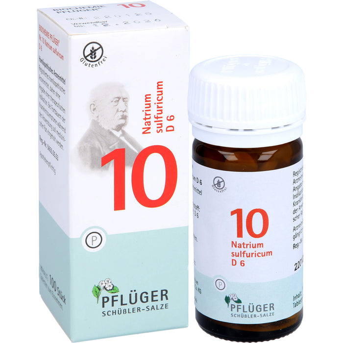 PFLÜGER Biochemie Nr.10 Natrium sulfuricum D6 Tabletten, 100 pcs. Tablets