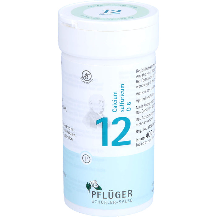 PFLÜGER Biochemie Nr.12 Calcium sulfuricum D 6 Tabletten, 400 pc Tablettes