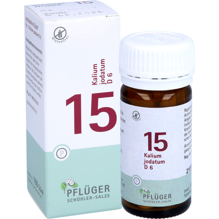 PFLÜGER Biochemie 15 Kalium jodatum D 6 Tabletten, 100 pcs. Tablets