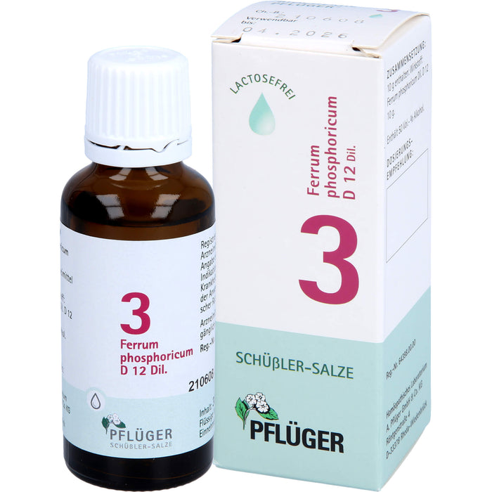 Biochemie Nr.3 Ferrum phosphoricum D12 Pflüger Dil., 30 ml TRO