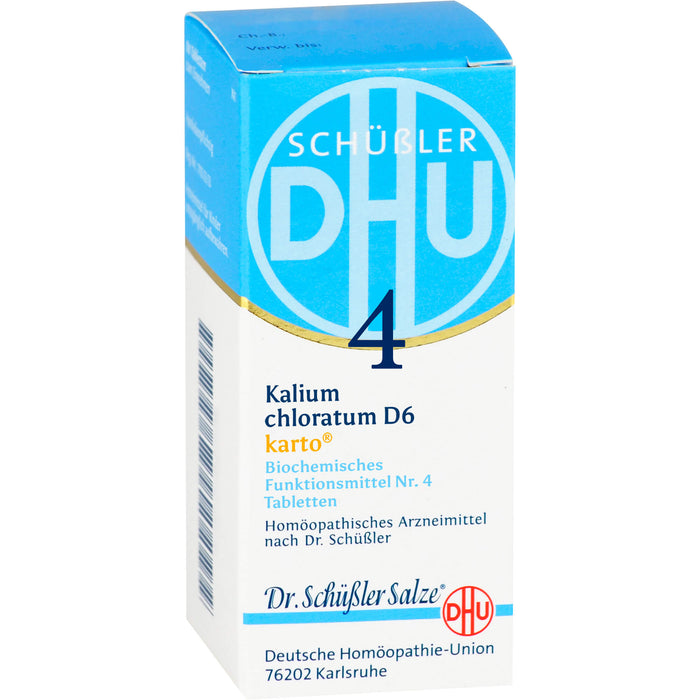 DHU Schüßler-Salz Nr. 4 Kalium chloratum D6 Tabletten karto, 200 pcs. Tablets