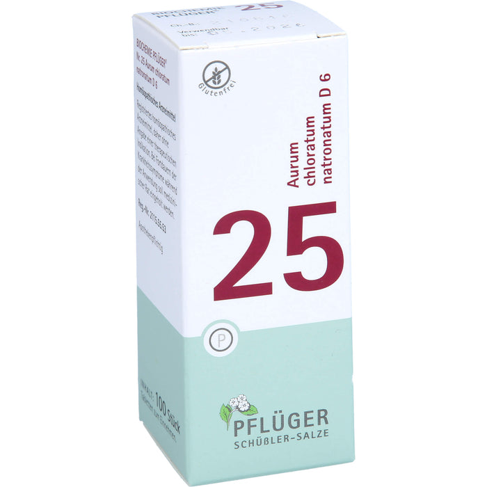 PFLÜGER Biochemie 25 Aurum chloratum natronatum D 6 Tabletten, 100 St. Tabletten