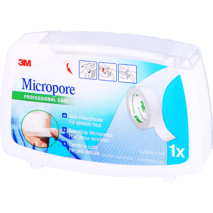 3M Micropore Hypoallergenes Vliespflaster 1,25 cm x 5 m, 1 pcs. Patch