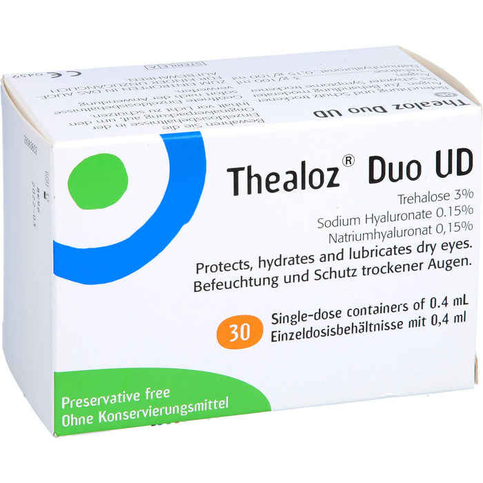 Thealoz Duo UD Augentropfen zur Linderung von trockenen Augen, 30 pc Pipettes à dose unique