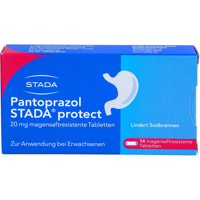 Pantoprazol STADA protect 20 mg Tabletten bei Sodbrennen, 14 St. Tabletten