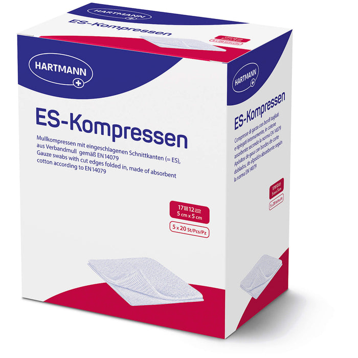 ES-Kompressen steril 5x5cm Großpackung 12fach, 100 St. Kompressen