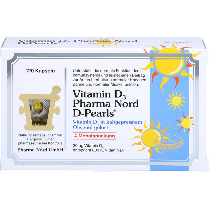 Vitamin D3 Pharma Nord D-Pearls Kapseln, 120 pc Capsules