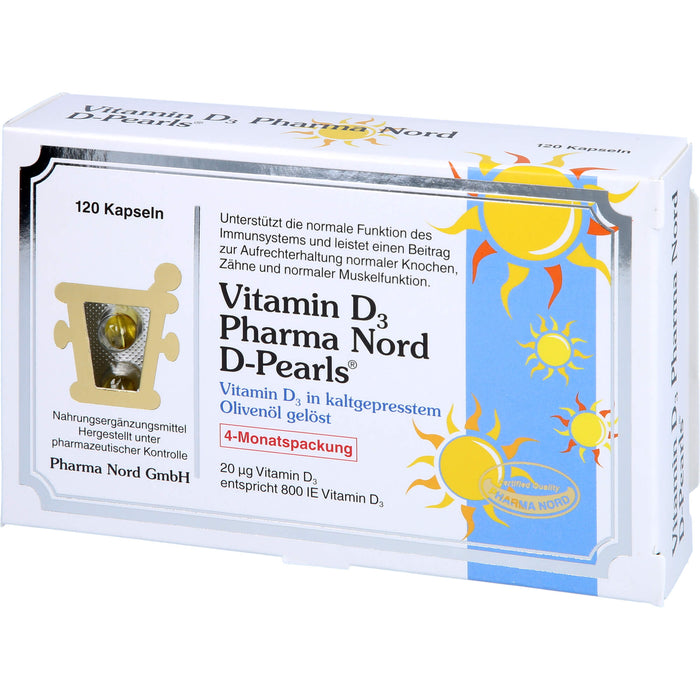 Vitamin D3 Pharma Nord D-Pearls Kapseln, 120 pcs. Capsules