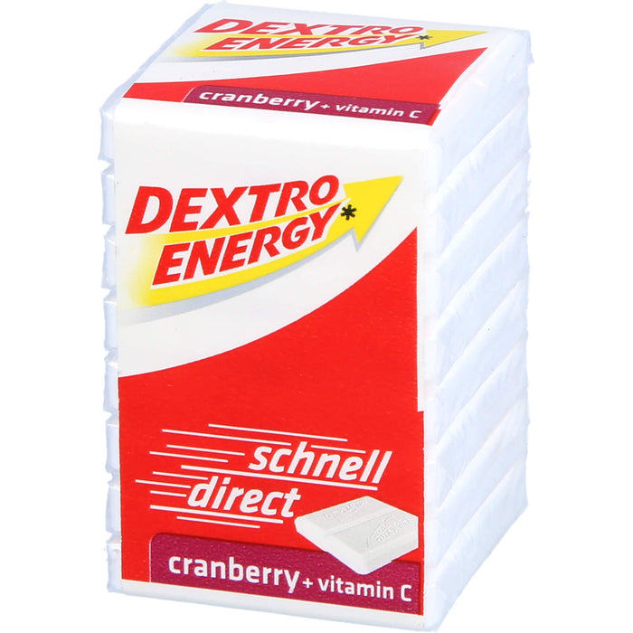 DEXTRO ENERGY Cranberry + Vitamin C Dextrosetäfelchen, 46 g Täfelchen