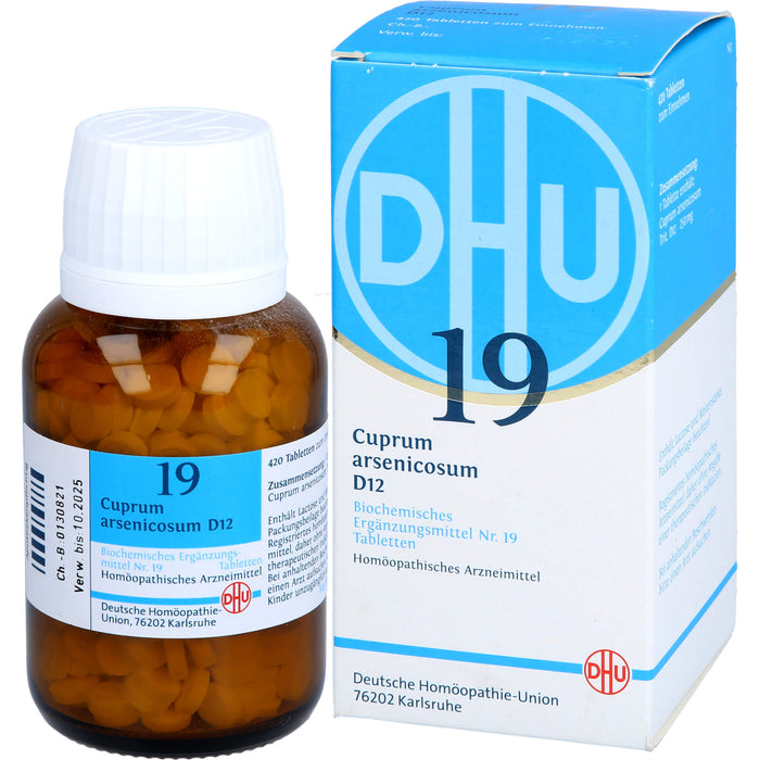 DHU Schüßler-Salz Nr. 19 Cuprum arsenicosum D12 Tabletten, 420 pc Tablettes