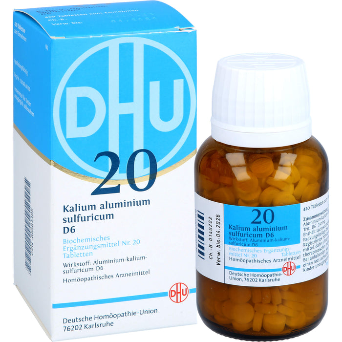 DHU Schüßler-Salz Nr. 20 Kalium aluminium sulfuricum D6 Tabletten, 420 pcs. Tablets