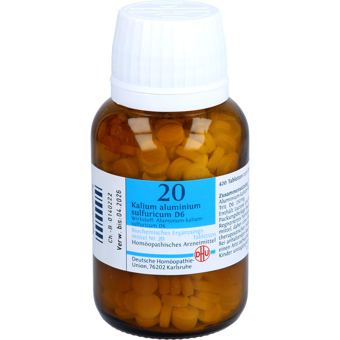 DHU Schüßler-Salz Nr. 20 Kalium aluminium sulfuricum D6 Tabletten, 420 St. Tabletten