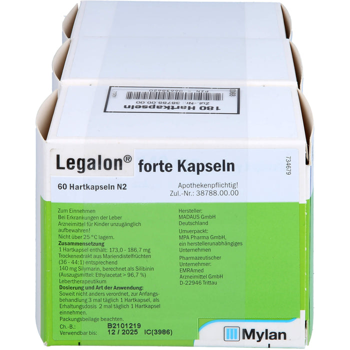 Legalon forte Emra Hartkapseln, 180 pcs. Capsules