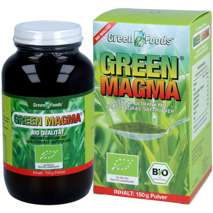 Green Foods Green Magma Gerstengrasextrakt-Pulver bio, 150 g Pulver