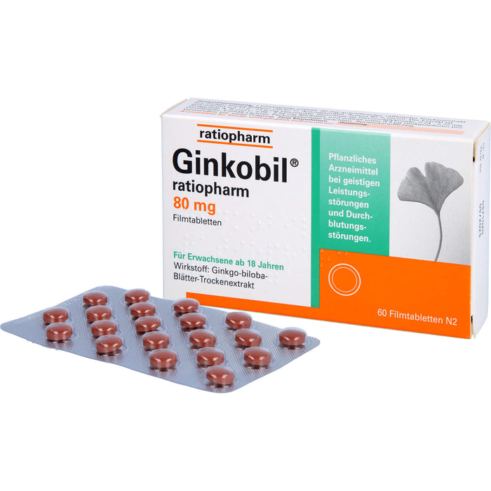 Ginkobil ratiopharm 80 mg Filmtabletten, 60 St FTA