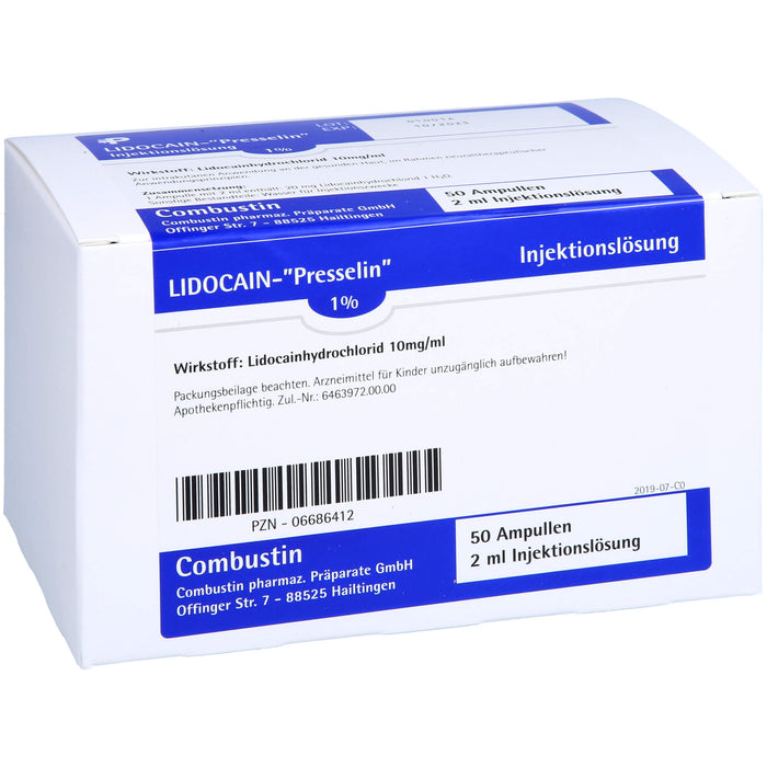 LIDOCAIN-Presselin 1 % Ampullen, 50 pcs. Ampoules