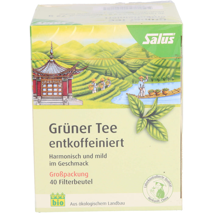 Salus Grüner Tee entkoffeiniert, 40 pc Thé