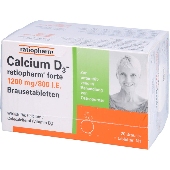 Calcium D3-ratiopharm forte, 1200mg/800 I.E. Brausetabletten, 40 St BTA