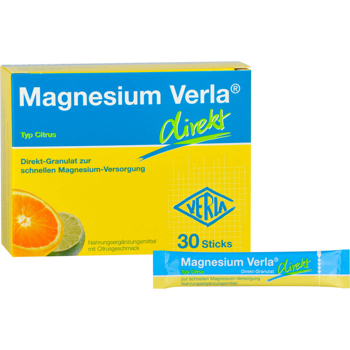 Magnesium Verla direkt Typ Citrus Sticks, 30 pc Sachets