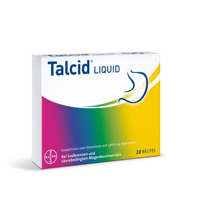 Talcid Liquid Beutel bei Sodbrennen und säurebedingten Magenbeschwerden, 20 pcs. Sachets