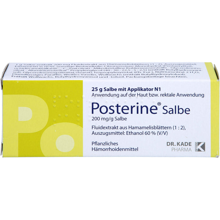 Posterine pflanzliches Hämorrhoidenmittel Salbe mit Applikator N1, 25 g Salbe