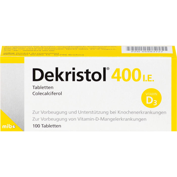 Dekristol 400 I.E. Tabletten, 100 pc Tablettes