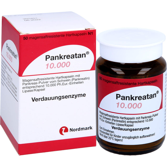 Pankreatan 10.000, Magensaftresistente Hartkapseln, 50 pc Capsules