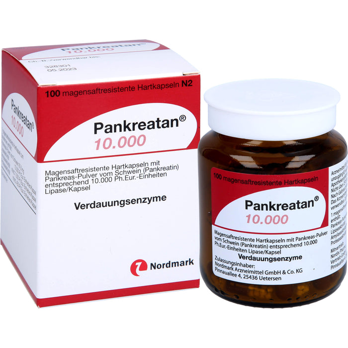 Pankreatan 10.000, Magensaftresistente Hartkapseln, 100 pcs. Capsules