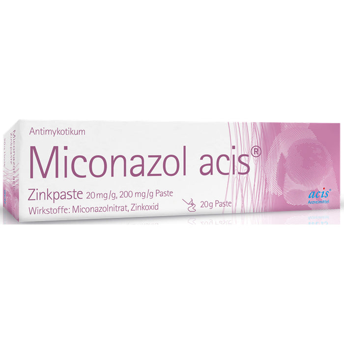 Miconazol acis Zinkpaste 20 mg/g gegen Pilzerkrankungen der Haut, 20 g Crème